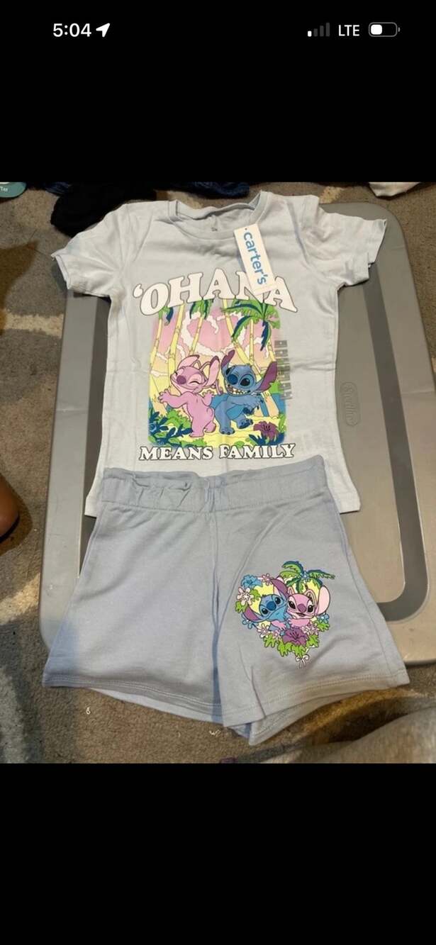 Girls 2-Piece Stitch Outfit Set